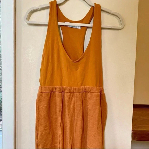 New Free People Kyle One Piece Jumpsuit Onesie FP Beach in Orange XS - Picture 5 of 9